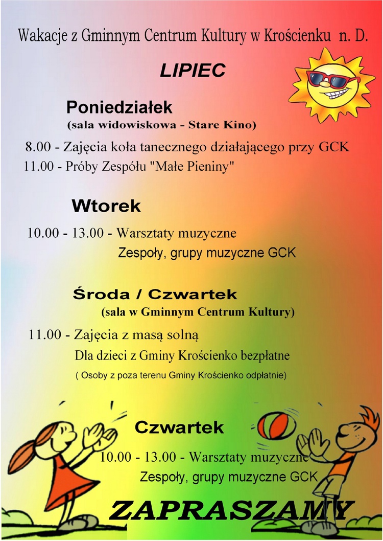 Wakacje dla Dzieci w Krościenku